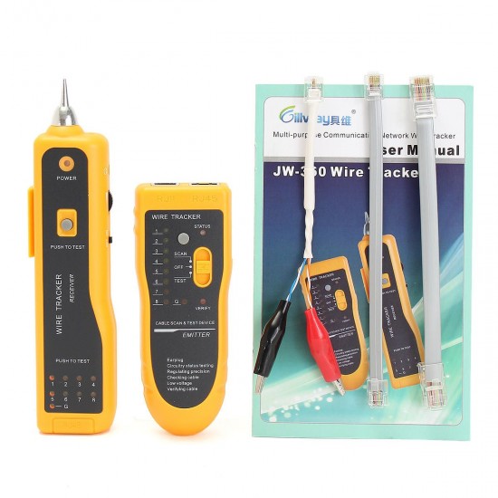 Telephone Lan Network RJ45/11 Tester Tracker Cable Wire Finder Tracer Toner Test Network Cable Teste