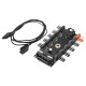 12V 10 Way 4pin Fan Hub Speed Controller Regulator For Computer Case With PWM Connection Cable CPU Fan Dedicated Interface PWM Wire Interface IDE Power Supply Socket Fixed Screw Hole