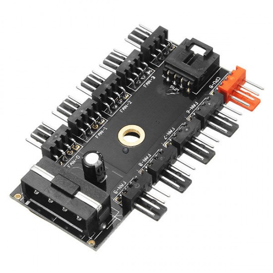 12V 10 Way 4pin Fan Hub Speed Controller Regulator For Computer Case With PWM Connection Cable CPU Fan Dedicated Interface PWM Wire Interface IDE Power Supply Socket Fixed Screw Hole 12V 10 Way 4pin Fan Hub Speed Controller Regulator For Computer Case With PWM Connection Cable CPU Fan Dedicated Interface PWM Wire Interface IDE Power Supply Socket Fixed Screw Hole