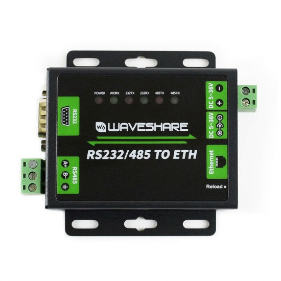 Dual Serial Port Ethernet Bidirectional Transparent Transmission RS232/485 to Network Module RJ45 RS232/485 TO ETH