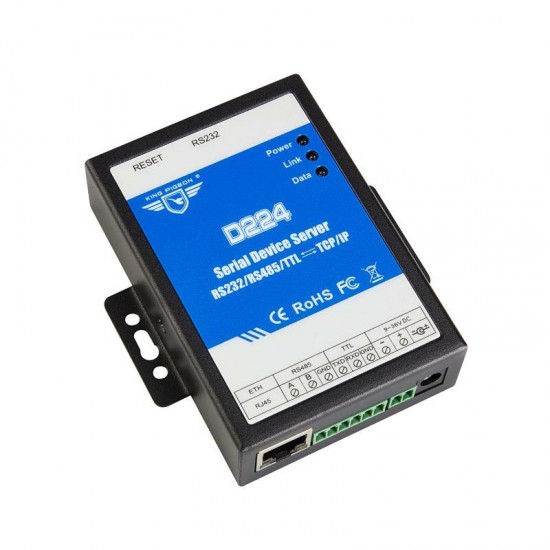 D224 Serial Server 485/232/TTL to TCP/IP Serial PLC Remote Monitoring Download Converter D224 Serial Server 485/232/TTL to TCP/IP Serial PLC Remote Monitoring Download Converter