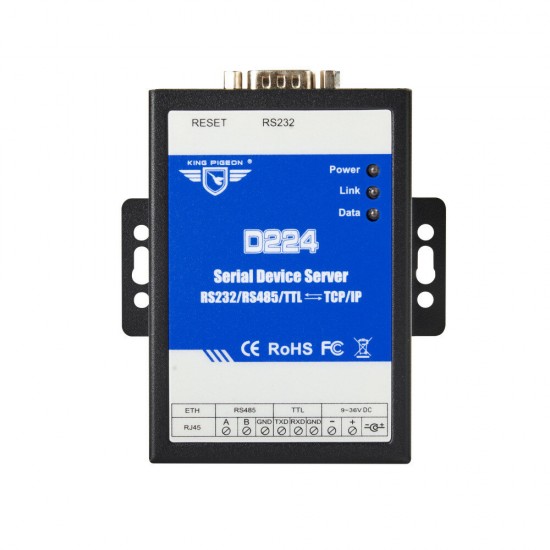 D224 Serial Server 485/232/TTL to TCP/IP Serial PLC Remote Monitoring Download Converter