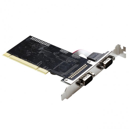 PCI to 2 Dual COM RS232 Serial I/O Port Riser Card PCI to 2 RS232 Expansion Card Dual Serial Port Card Support Plotter