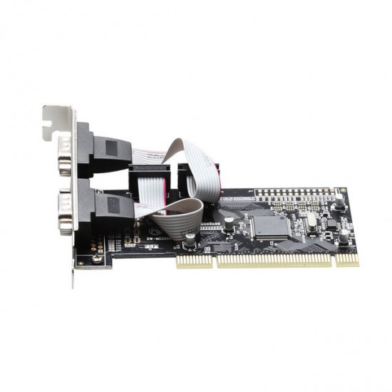 PCI to 2 Dual COM RS232 Serial I/O Port Riser Card PCI to 2 RS232 Expansion Card Dual Serial Port Card Support Plotter