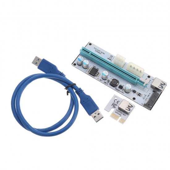 USB3.0 PCI-E 1x To 16 x SATA +4P+6P Extender Riser Card Adapter Power Cable Miner USB3.0 PCI-E 1x To 16 x SATA +4P+6P Extender Riser Card Adapter Power Cable Miner