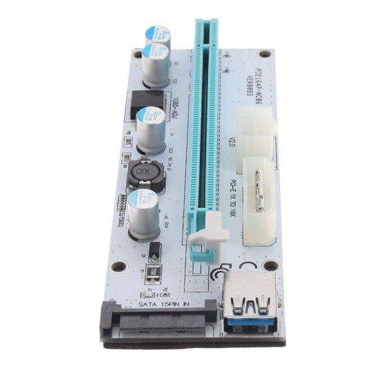 USB3.0 PCI-E 1x To 16 x SATA +4P+6P Extender Riser Card Adapter Power Cable Miner USB3.0 PCI-E 1x To 16 x SATA +4P+6P Extender Riser Card Adapter Power Cable Miner