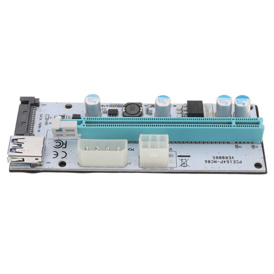 USB3.0 PCI-E 1x To 16 x SATA +4P+6P Extender Riser Card Adapter Power Cable Miner USB3.0 PCI-E 1x To 16 x SATA +4P+6P Extender Riser Card Adapter Power Cable Miner