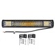 20Inch 288W LED Work Light Bar Combo Beam Driving Lamp 5 Flash Modes White+Amber 10~30V for Off Road SUV ATV Trailer