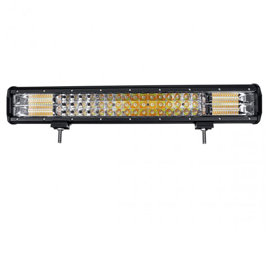 20Inch 288W LED Work Light Bar Combo Beam Driving Lamp 5 Flash Modes White+Amber 10~30V for Off Road SUV ATV Trailer