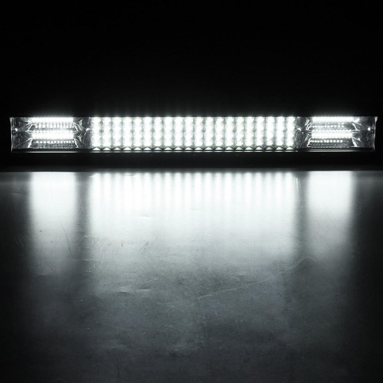 20Inch 384W Quad Row 128 LED Work Light Bar Flood Spot Combo Lamps Bar for Offroad 4WD SUV Truck