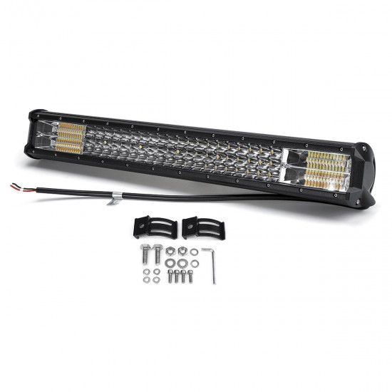 22 Inch 324W 108 LED Work Light Bars Strobe Flashing Lamp White+Amber For Off Road Car Truck 4WD Trailer 22 Inch 324W 108 LED Work Light Bars Strobe Flashing Lamp White+Amber For Off Road Car Truck 4WD Trailer