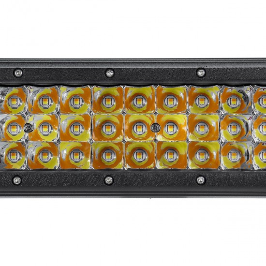22 Inch 324W 108 LED Work Light Bars Strobe Flashing Lamp White+Amber For Off Road Car Truck 4WD Trailer