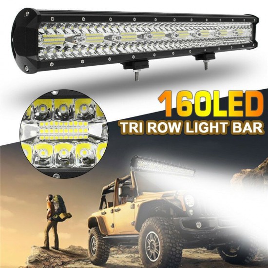 23inch 160LED White 6000K Flood Spot Combo IP68 Work light For Offroad 4WD SUV DY82-480W