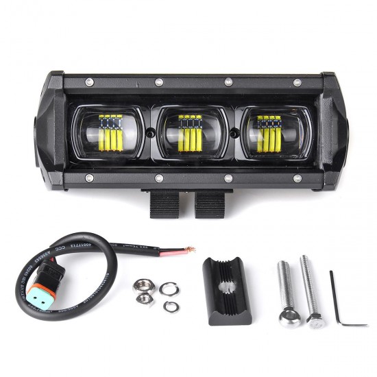 9 Inch 30W LED Work Light Bars 9D Lens Single Row 6000K 9-32V For Off Road 4WD Trucks SUV ATV Trailer Motorcycle