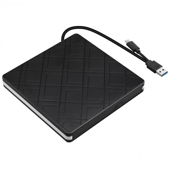 USB3.0 Type-C External Optical Drive CD/DVD Player Burner for PC/Notebook in Home/Outdoor/Work