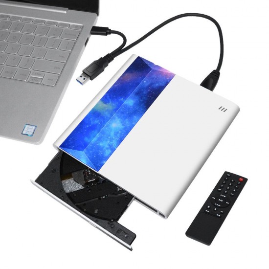 External DVD Optical Drives Support Connecting TV with USB 3.0 and Type C Interface Remote Control