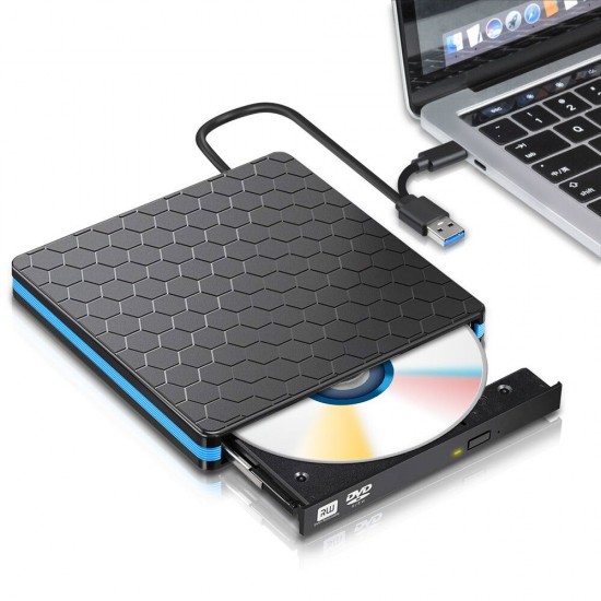 External Optical Drive USB 3.0 Type-C CD/DVD/VCD Burner Player Reader RW Drive for PC Windows XP/ 2003/ Vista/ 7/8, Linux, Mac System External Optical Drive USB 3.0 Type-C CD/DVD/VCD Burner Player Reader RW Drive for PC Windows XP/ 2003/ Vista/ 7/8, Linux, Mac System