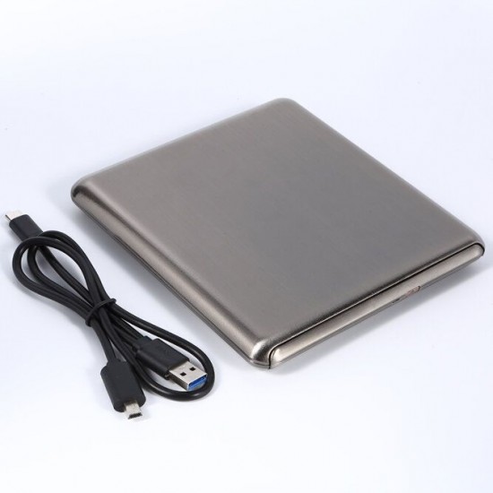 External Optical Drive USB3.0 Metal Brushed Universal Mobile External DVD Burner Optical Drive for Notebook Desktop