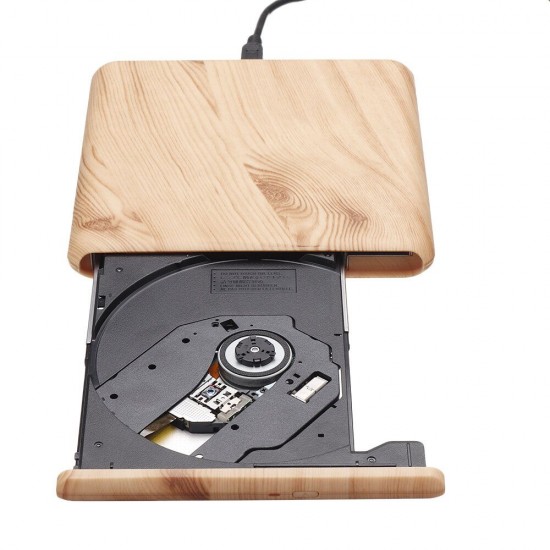 External Optical Drive Wood Grain Type-C Mobile External DVD-RW Burner external USB3.0 DVD/CD/VCD Support WinXP/7/8/10