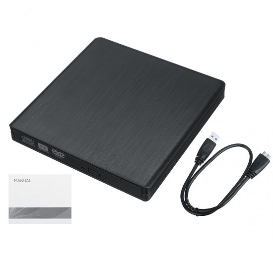 Optical Drive Type-C USB 3.0 Flat Brushed External DVD Burner for PC Laptop