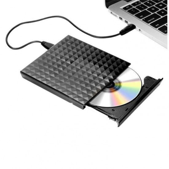 Portable USB 3.0 External DVD Drive Burner Writer Recorder DVD RW Optical Drive CD/DVD ROM Player For Laptop PC Mac Dropshipping with Type C Adapters