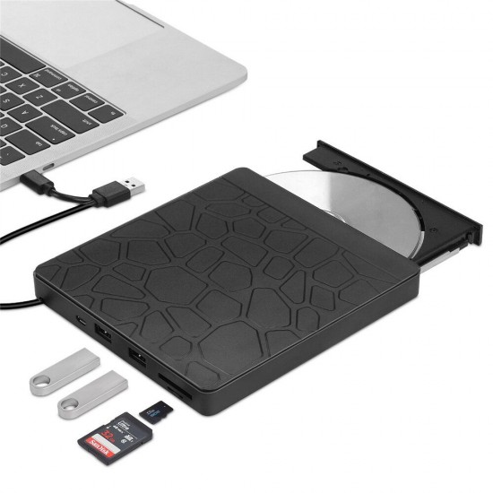 T9 External Optical Drive USB3.0 Type-C External CD Burner Multi-functional High Speed CD/DVD Player TF/SD Card Reader for Car Computer PC Laptop T9 External Optical Drive USB3.0 Type-C External CD Burner Multi-functional High Speed CD/DVD Player TF/SD Card Reader for Car Computer PC Laptop