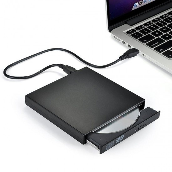 USB 2.0 External CD/DVD Player Optical Drive for PC Laptop Windows