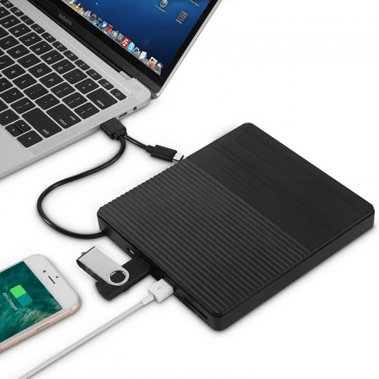 Ultra-thin USB 3.0 External Optical Drive USB-C Burner Notebook DVD-RW DVD/CD MacBook LaptopType-C CD Driver