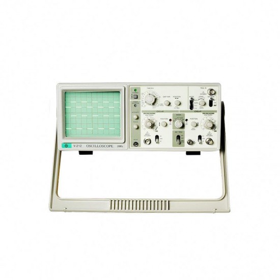 110V/220V V-212 Dual Channel 20MHz Analog Oscilloscope with Imported CTR and 6 Digit Frequency Meter