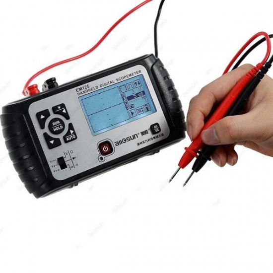 All-sun EM125 25MHz 2 in1 Mini Handheld Digital Oscilloscope + Multimeter