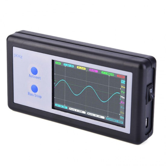 D602 200KHz 2 Ch Mini Portable Pocket-Sized Handheld Touch Panel LCD Digital Oscilloscope