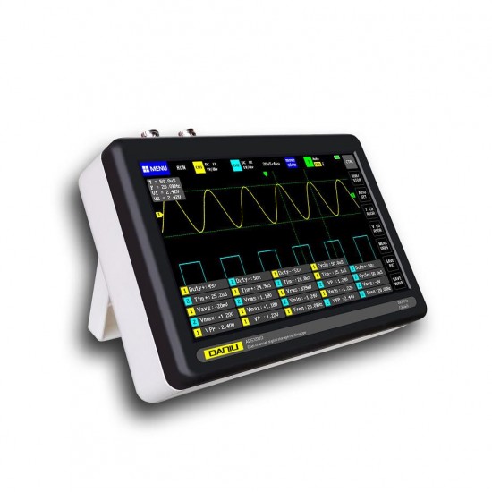 ADS1013D 2 Channels 100MHz Band Width 1GSa/s Sampling Rate Oscilloscope with 7 Inch Color TFT LCD Touch Screen