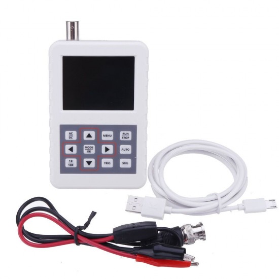 ADS2050H Handheld Oscilloscope High Precision 5MHz Bandwidth 20M Sampling Rate 2.4 Inch LCD Screen One Key Auto Built-in Lithium Battery