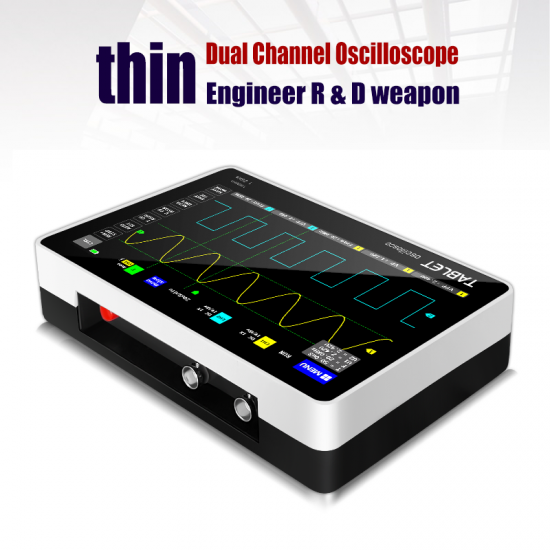 Upgraded Version ADS1013D 2 Channels 100MHz*2 Band Width 1GSa/s Sampling Rate Oscilloscope with 7 Inch 800 * 480 Color TFT LCD Touch Screen