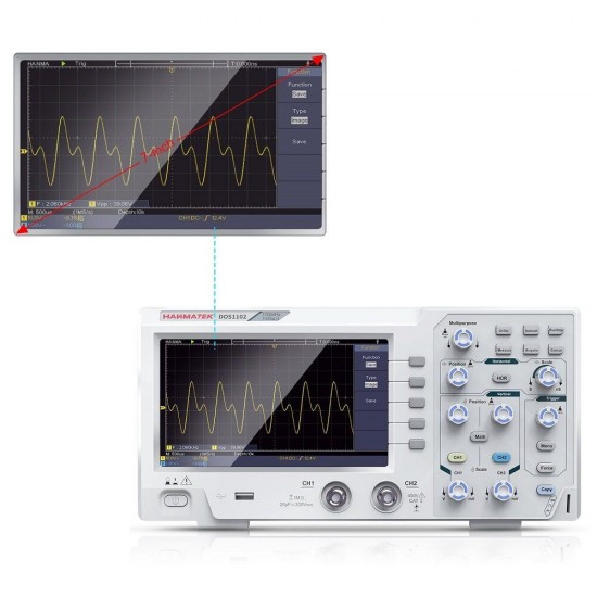 DOS1102 110MHz Digital Oscilloscope 2channel Oscillograph 1Gsa/s 7'' Tft LCD+ Osciloscope Kit Better Than Ads1102cal DOS1102 110MHz Digital Oscilloscope 2channel Oscillograph 1Gsa/s 7'' Tft LCD+ Osciloscope Kit Better Than Ads1102cal