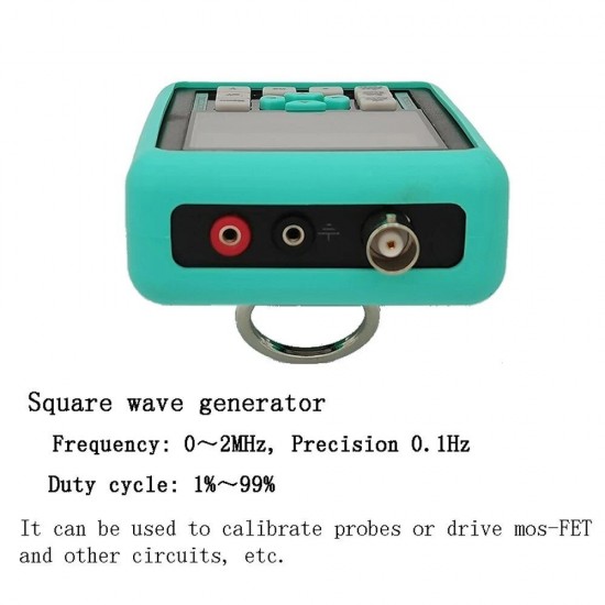 Handheld Mini Digital Oscilloscope with 2.4 Inches TFT Color LCD Screen 120M Bandwidth 500M Sampling Rate for Maintenance and DIY Electronic Test