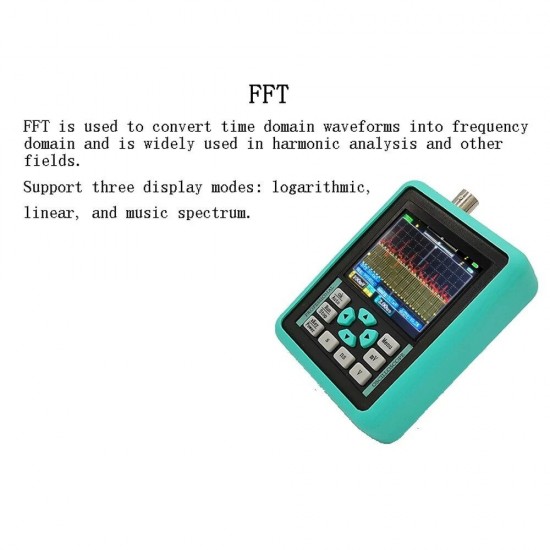 Handheld Mini Digital Oscilloscope with 2.4 Inches TFT Color LCD Screen 120M Bandwidth 500M Sampling Rate for Maintenance and DIY Electronic Test