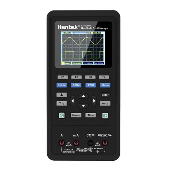 3in1 Digital Oscilloscope+Waveform Generator+Multimeter Portable USB 2 Channels 40mhz 70mhz LCD Display Test Meter Tools Ultra-low Power Design With Large-capacity lithium Battery One-key AUTO