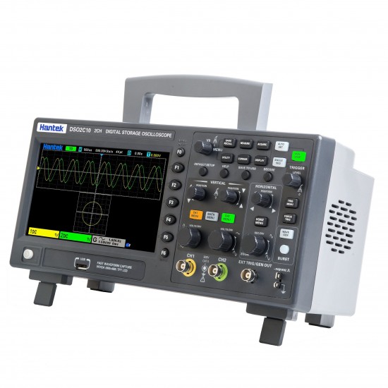 DSO2C10 Digital Oscilloscope 2CH Digital Storage 1GS/s Sampling Rate 100MHz Bandwidth Dual Channel Economical Oscilloscope