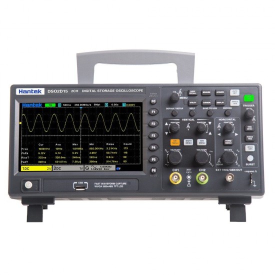 DSO2D15 Dual-Channel + AFG Digital Storage Oscilloscope 150MHz 1GSa/s Signal Generator Oscilloscope 2 In 1