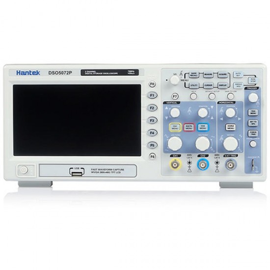 DSO5072P Digital Storage Oscilloscope 70MHz 2Channels 1GSa/s 7inch TFT LCD DSO5072P Digital Storage Oscilloscope 70MHz 2Channels 1GSa/s 7inch TFT LCD