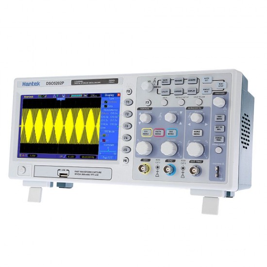 DSO5202P Digital Oscilloscope 200MHz Bandwidth 2 Channels 1GSa/s 7inch TFT LCD PC USB Portable Oscilloscope Electrical Tool