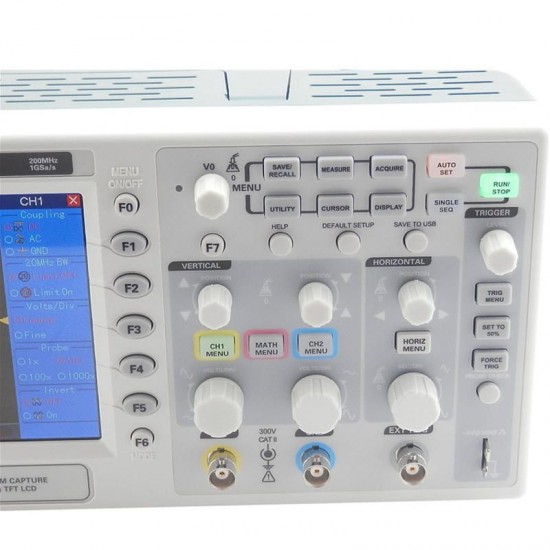 DSO5202P Digital Oscilloscope 200MHz Bandwidth 2 Channels 1GSa/s 7inch TFT LCD PC USB Portable Oscilloscope Electrical Tool DSO5202P Digital Oscilloscope 200MHz Bandwidth 2 Channels 1GSa/s 7inch TFT LCD PC USB Portable Oscilloscope Electrical Tool