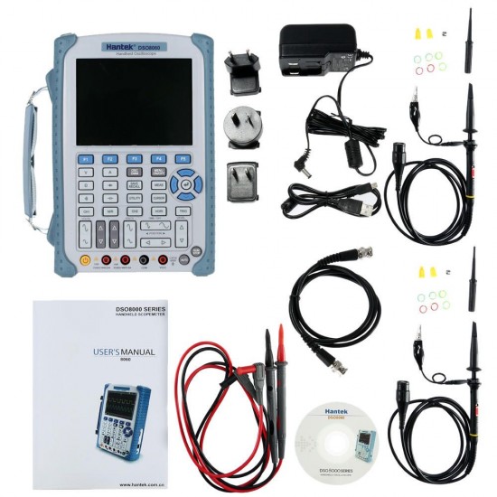 DSO8060 Handheld Oscilloscope DMM Spectrum Analyzer Frequency Counter Waveform Generator DSO8060 Handheld Oscilloscope DMM Spectrum Analyzer Frequency Counter Waveform Generator