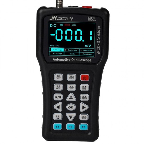 JDS2012Q Handheld Single-channel Digital Oscilloscope + Multimeter + Load Test Support Analog Bandwidth Storage Waveform JDS2012Q Handheld Single-channel Digital Oscilloscope + Multimeter + Load Test Support Analog Bandwidth Storage Waveform