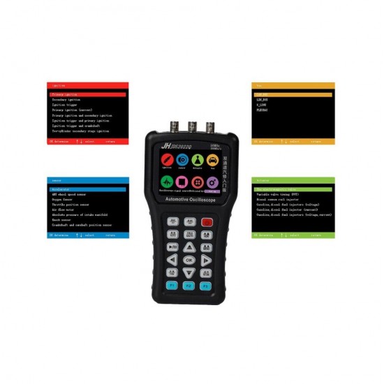 JDS2022Q Dual-channel Digital Oscilloscope + Car Signal Simulator Support Analog Bandwidth Storage Waveform Handheld JDS2022Q Dual-channel Digital Oscilloscope + Car Signal Simulator Support Analog Bandwidth Storage Waveform Handheld