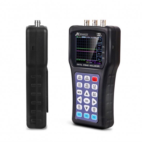 JDS6052S Handheld Dual Channel Digital 50M Bandwidth Oscilloscope+5M Function Signal Generator with 2.8-inch Screen JDS6052S Handheld Dual Channel Digital 50M Bandwidth Oscilloscope+5M Function Signal Generator with 2.8-inch Screen