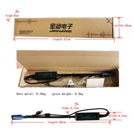 JH-02 AIP Car Special Induction Probe 50ms-50us Time Base Range x1-x200 Magnification Range USB Induction Probe