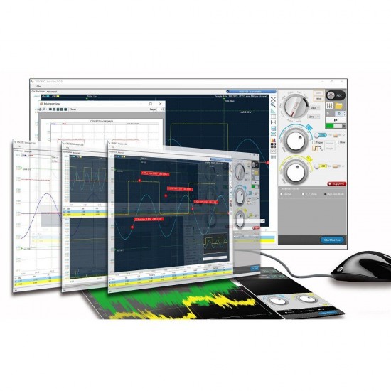 OSCH02 Oscilloscope + E01 EMC Acquisition and Conditioning Module USB/PC Virtual Digital Oscilloscope 2 Channels