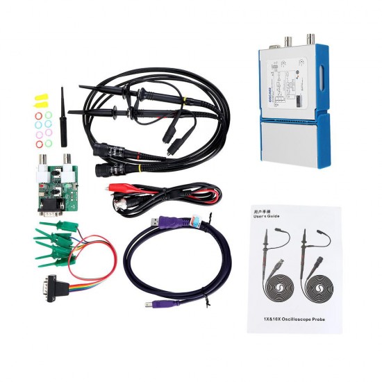 OSCA02 35MHz 2 CH Oscilloscope 100M/s Sampling Rate Hand-held Portable USB PC Virtual Digital Oscilloscope OSCA02 35MHz 2 CH Oscilloscope 100M/s Sampling Rate Hand-held Portable USB PC Virtual Digital Oscilloscope